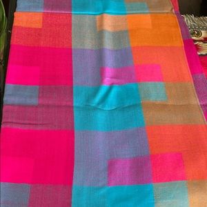 STUNNINGLY beautiful lightweight wool scarf. Oh, the COLORS! New!